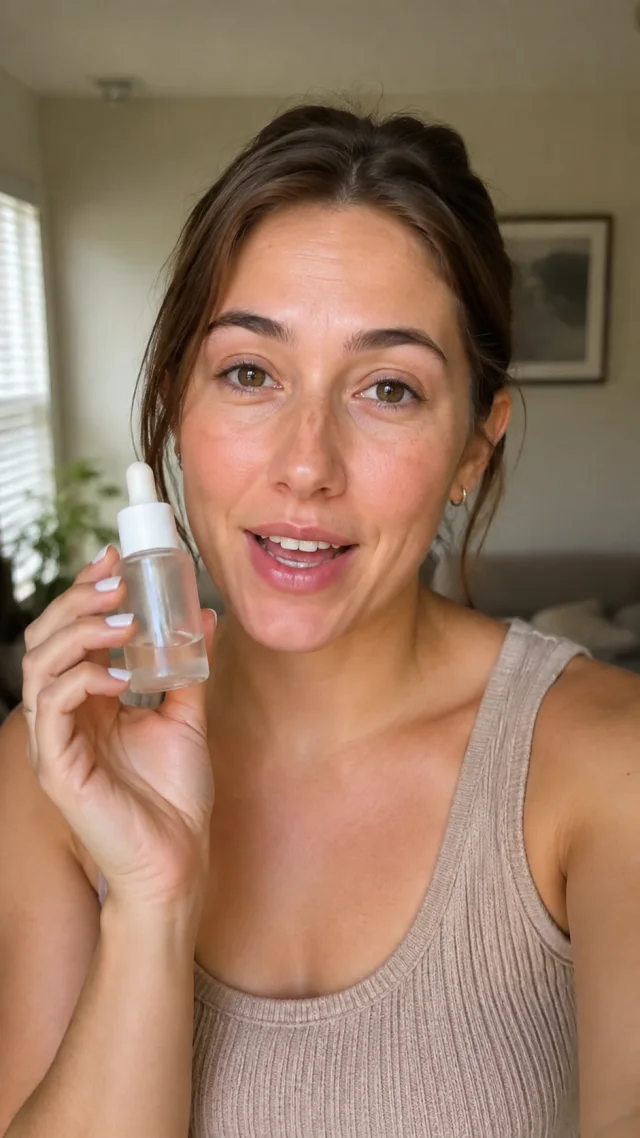Campaign concept: a creator presenting a skincare product
